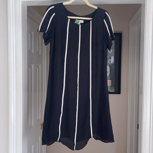 Christopher Deane black/white striped dress.